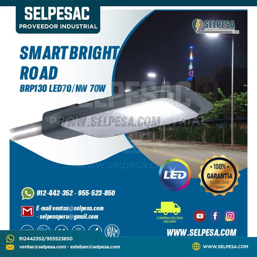 LUMINARIA SMARTBRIGHT ROAD BRP130 LED70/NW 70W PHILIPS