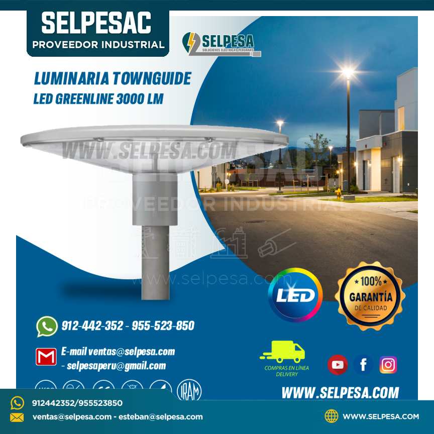 LUMINARIA TOWNGUIDE LED GREENLINE 3000 LM PHILIPS