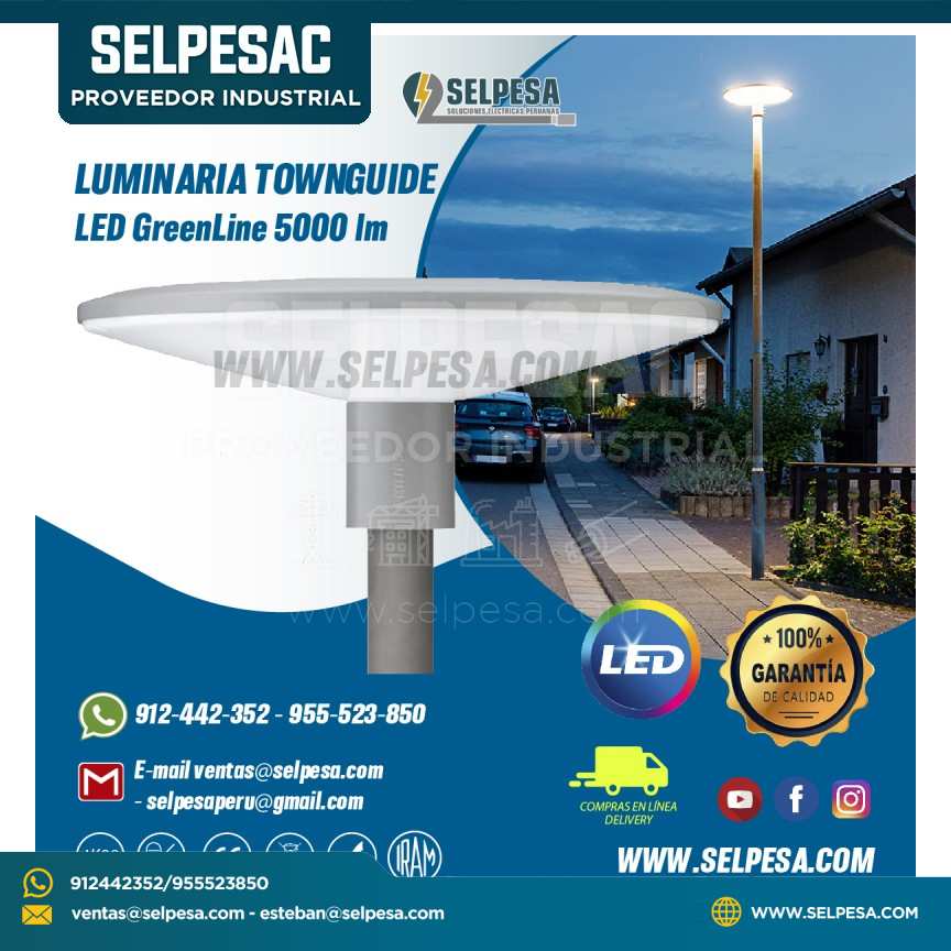 LUMINARIA PÚBLICA TOWNGUIDE LED GREENLINE 5000 LM PHILIPS