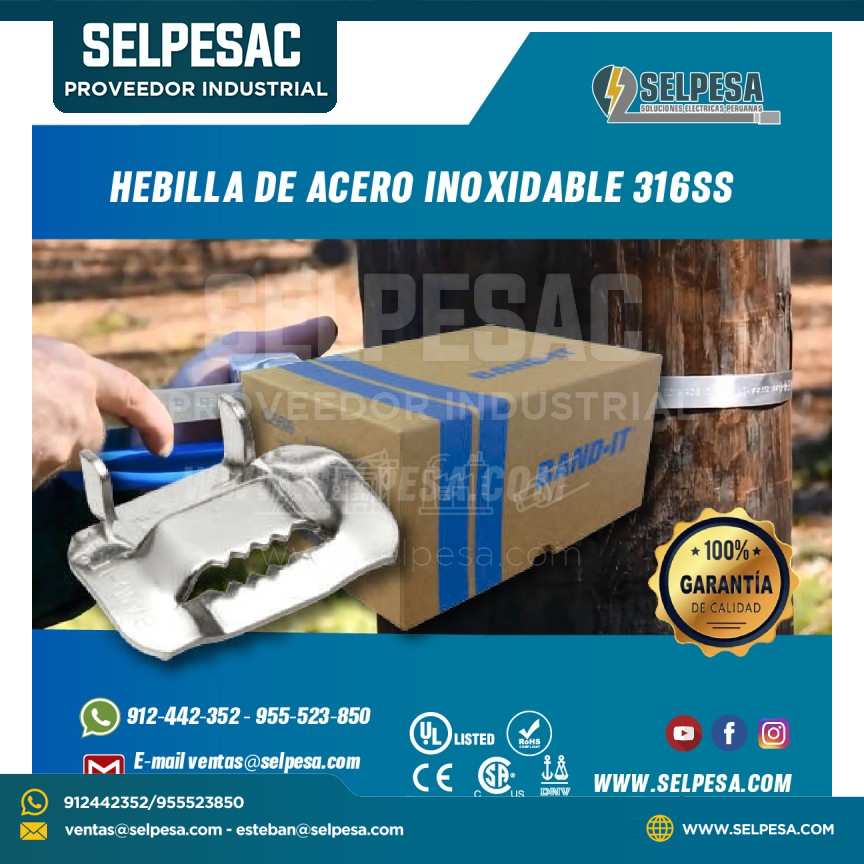 HEBILLA DE ACERO INOXIDABLE 316SS BAND IT