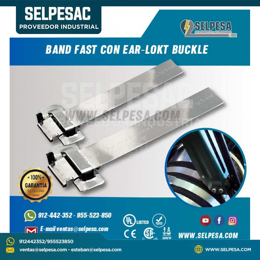 CINTILLO BAND FAST DE ACERO CON EAR-LOKT BUCKLE BAND IT