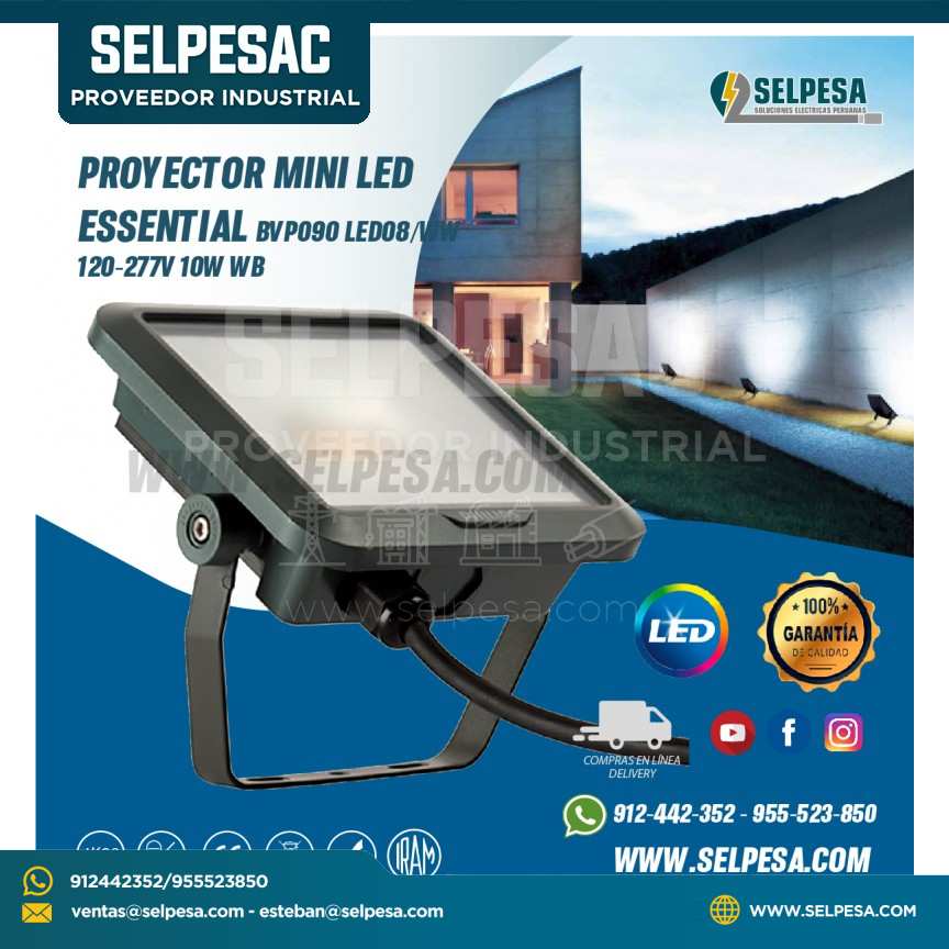 PROYECTOR MINI LED ESSENTIAL BVP090 LED08/WW 120-277V 10W WB