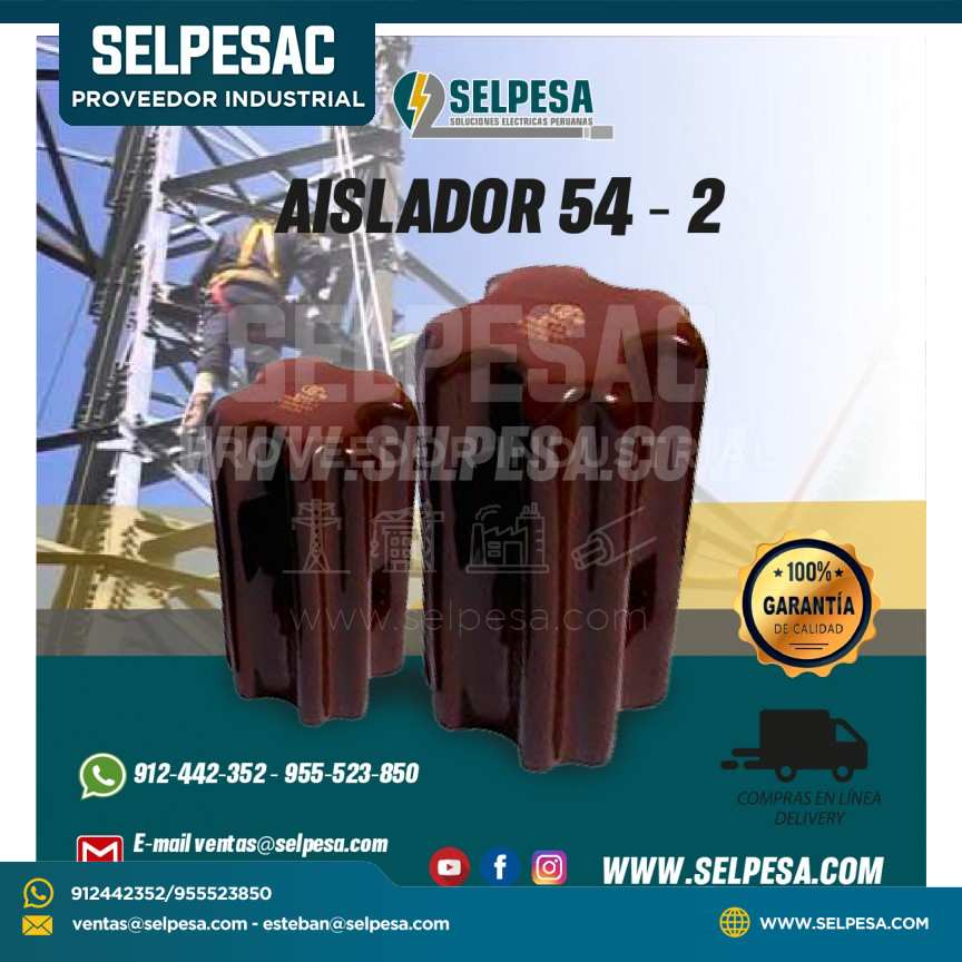AISLADOR DE PORCELANA TIPO TRACCIÓN  54-1 / 54-2