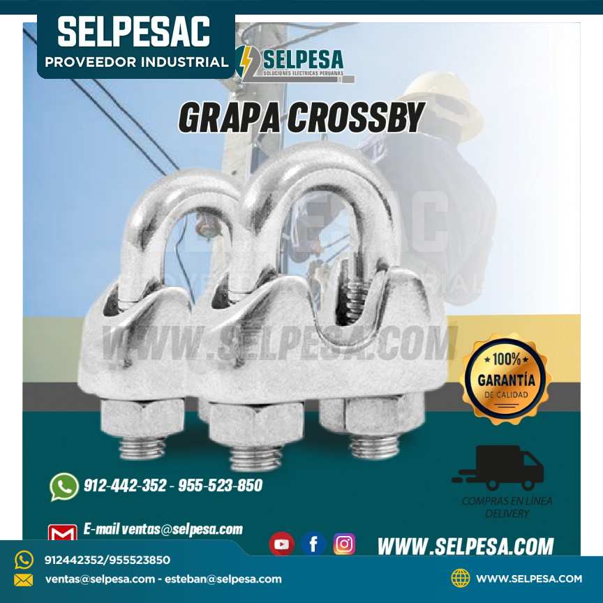 GRAPA PARA CABLE TIPO CROSBY  3/8´´