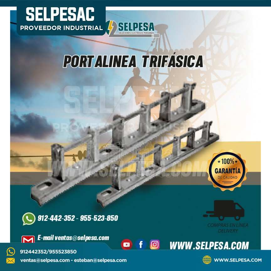 PORTALÍNEA PARA AISLADORES TIPO CARRETE ACERO GALVANIZADO