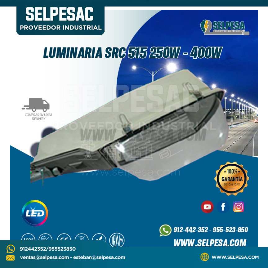 LUMINARIA PÚBLICA SRC 515 250W - 400W PHILIPS