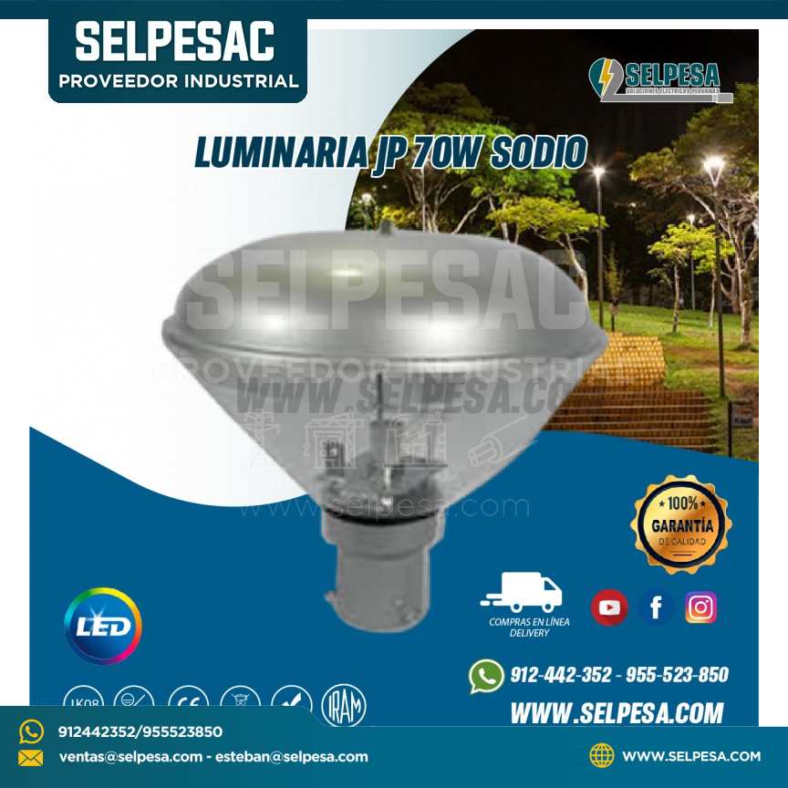 FAROLA CONICA JP-250 70W SODIO MODELO JOSFEL PHILIPS