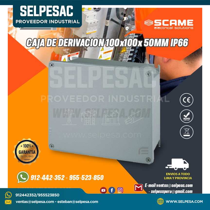 CAJA DE DERIVACIÓN 100X100X50MM IP66 SCAME