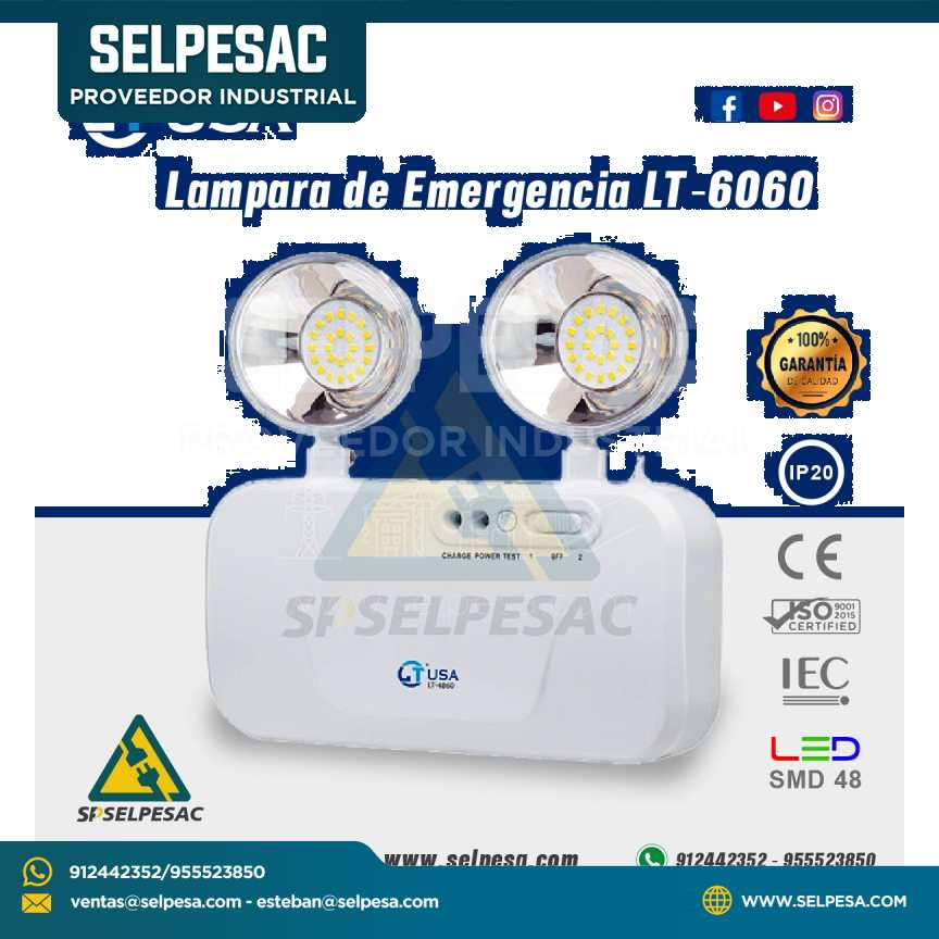 LÁMPARA DE EMERGENCIA LTUSA - LT-6060