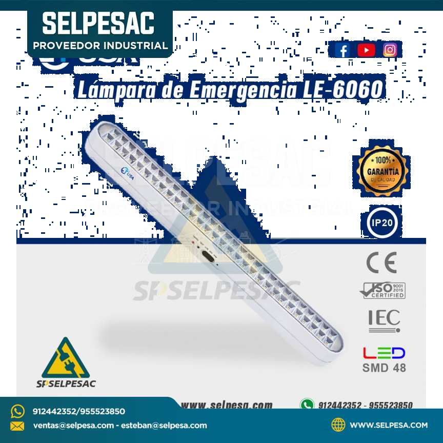 LÁMPARA DE EMERGENCIA LTUSA - LE-6060L