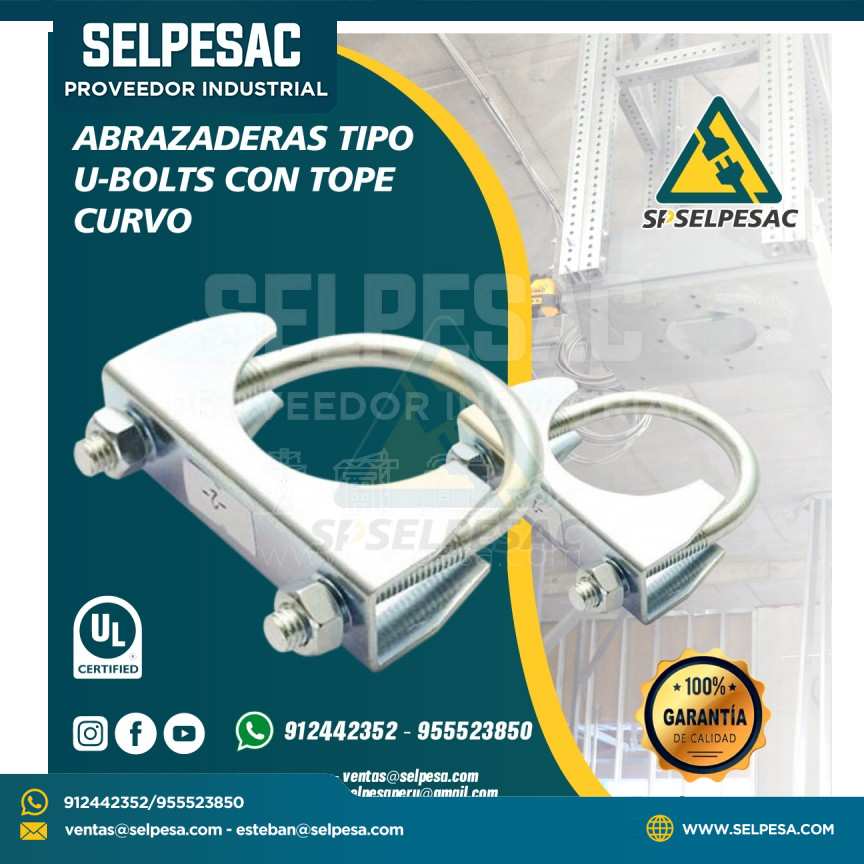 ABRAZADERAS TIPO U-BOLTS CON TOPE CURVO