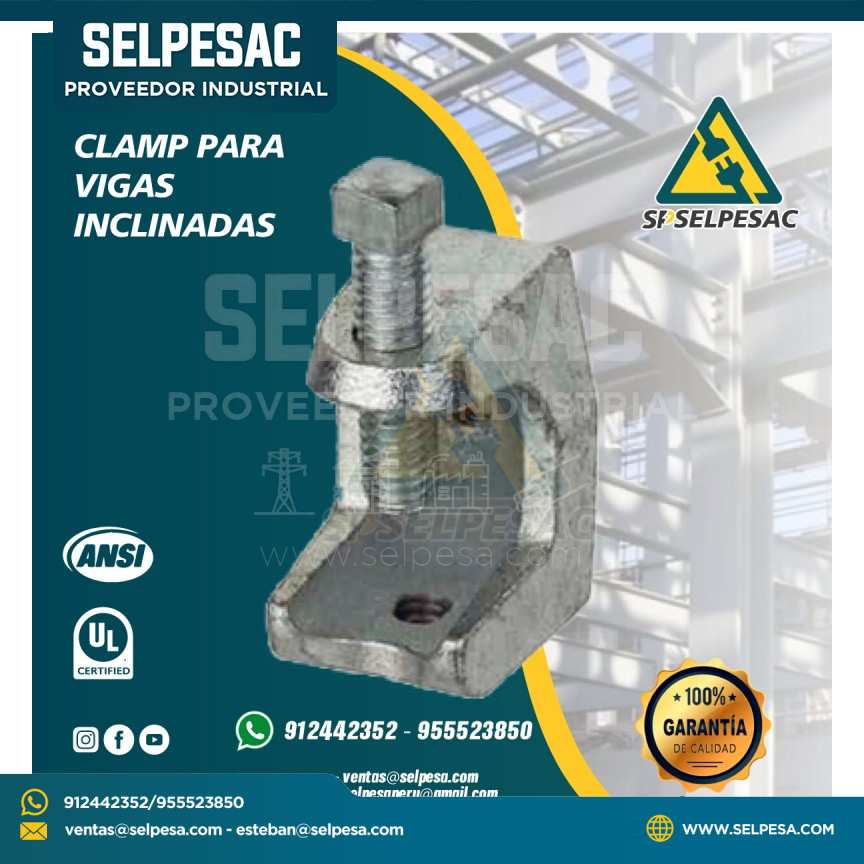 CLAMP PARA VIGAS INCLINADAS METALICAS