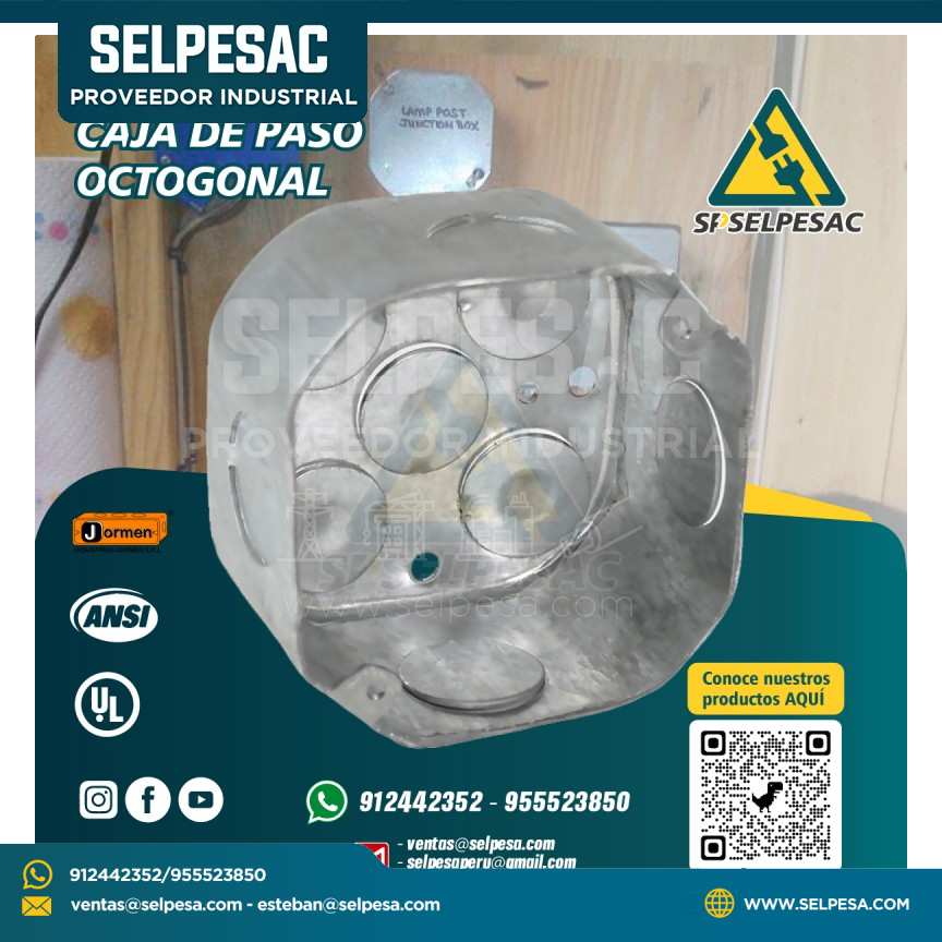 CAJA DE PASO OCTOGONAL PESADA 1.5mm- JORMEN