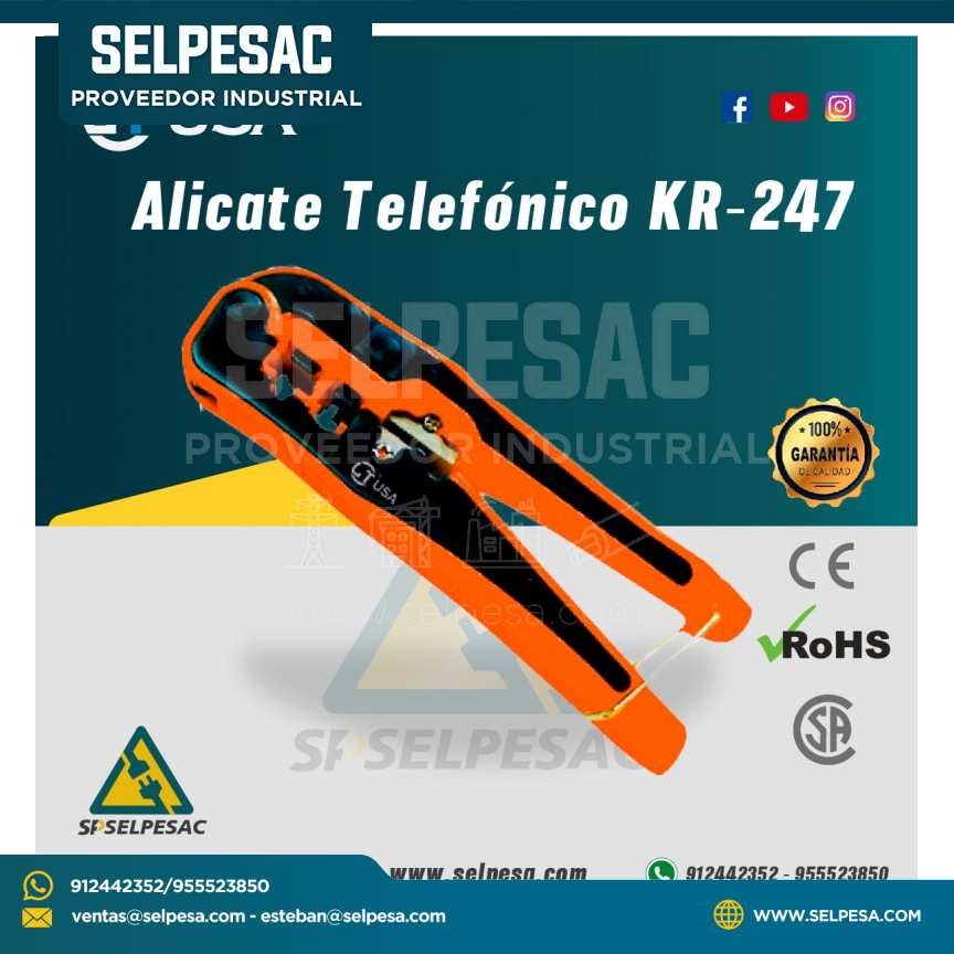 ALICATE TELEFONICO KR- 247 LT USA