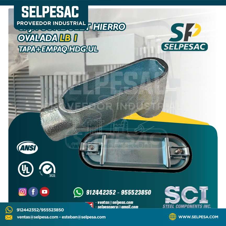 CAJA CONDULET HIERRO OVALADA SCI - LB 1, TAPA+EMPAQ.HDG.UL