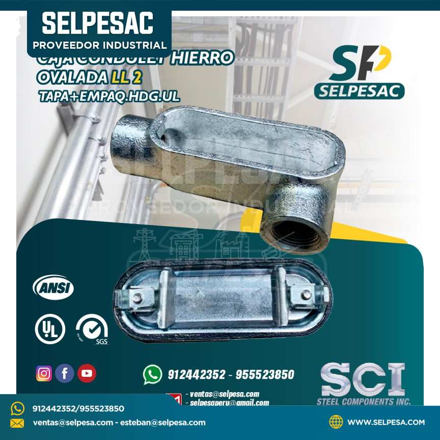 CAJA CONDULET HIERRO OVALADA SCI -LL 2, TAPA+EMPAQ.HDG.UL