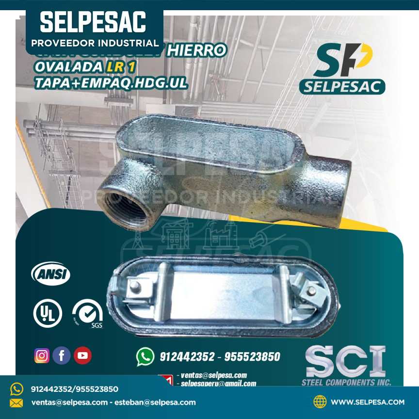CAJA CONDULET HIERRO OVALADA SCI - LR 1, TAPA+EMPAQ.HDG.UL