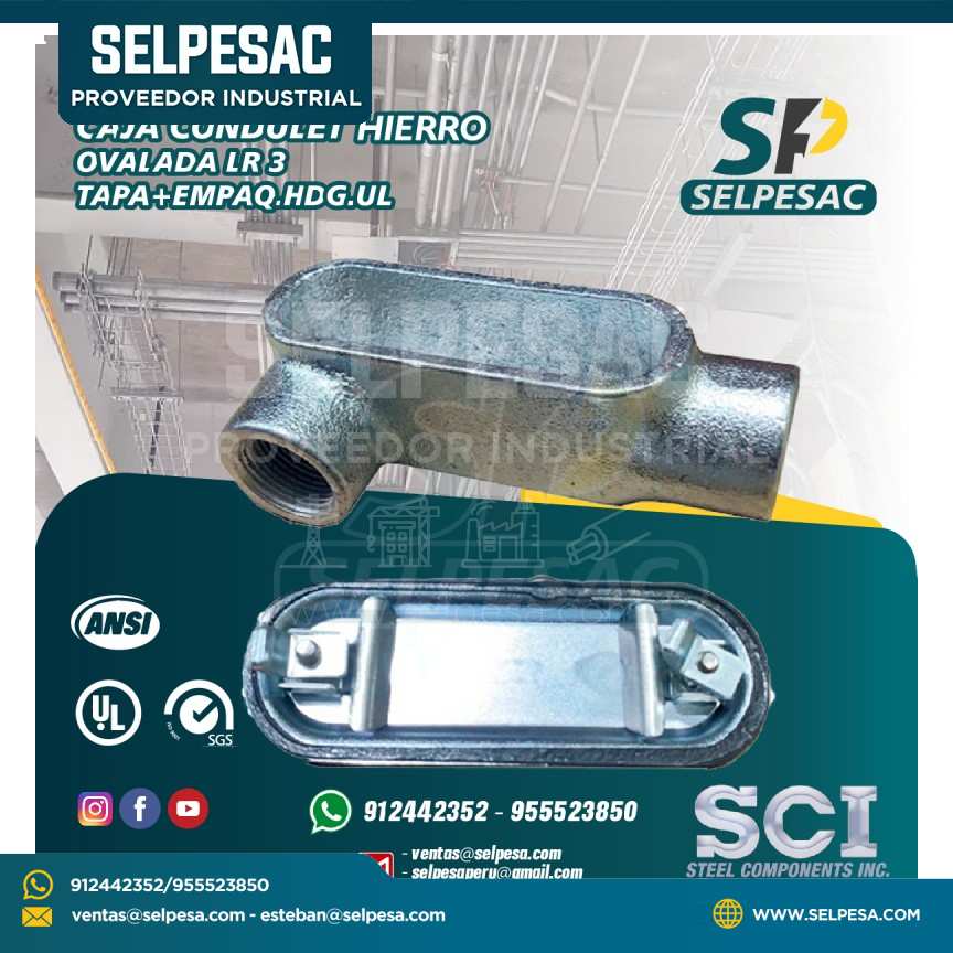 CAJA CONDULET HIERRO OVALADA SCI - LR 3, TAPA+EMPAQ.HDG.UL