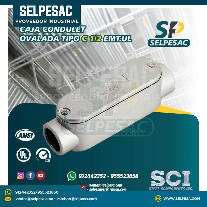 CAJA CONDULET OVALADA TIPO C 1/2 EMT.UL SCI