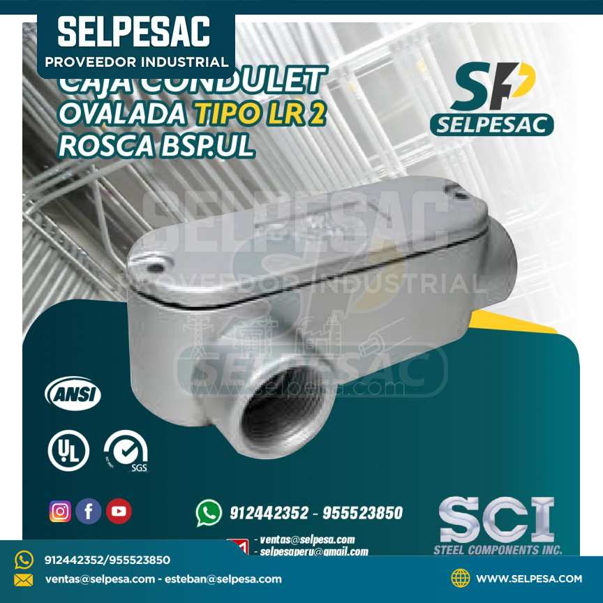 CAJA CONDULET ALUMINIO OVALADA SCI - TIPO LR 2´´ ROSCA BSP.UL