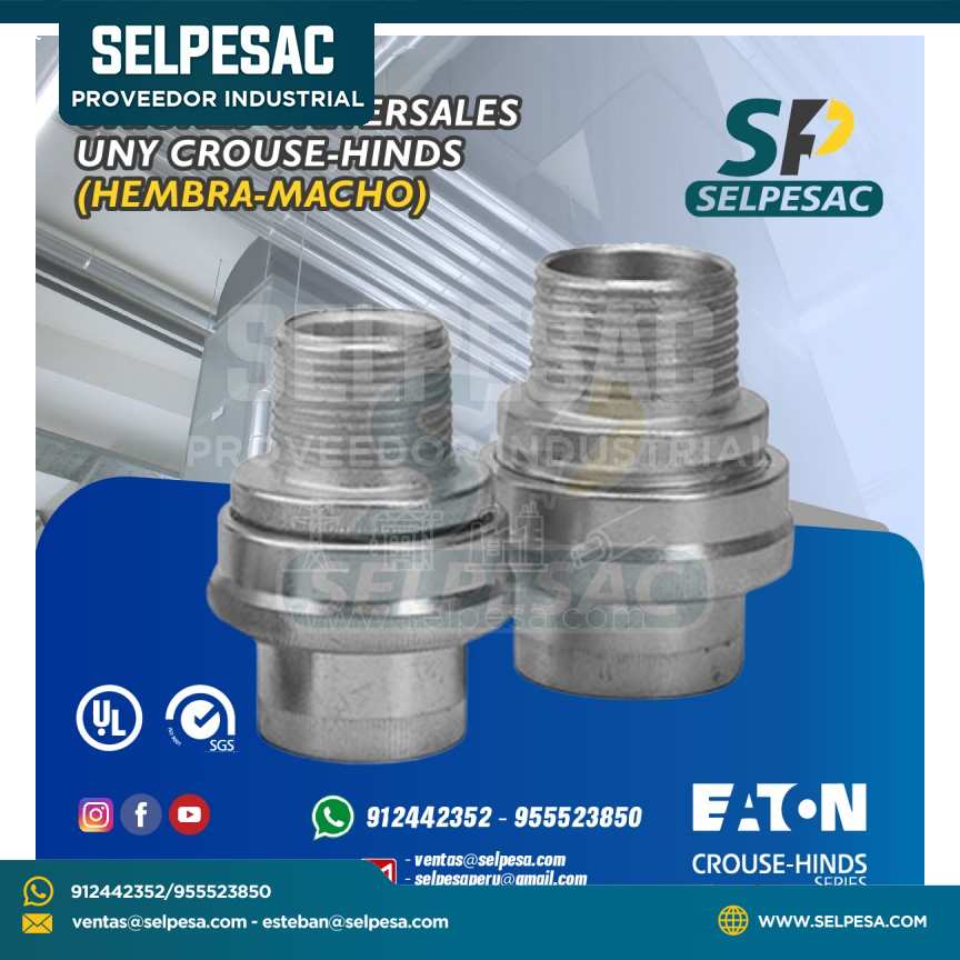 UNIONES UNIVERSALES UNY CROUSE-HINDS (HEMBRA-MACHO) EATON