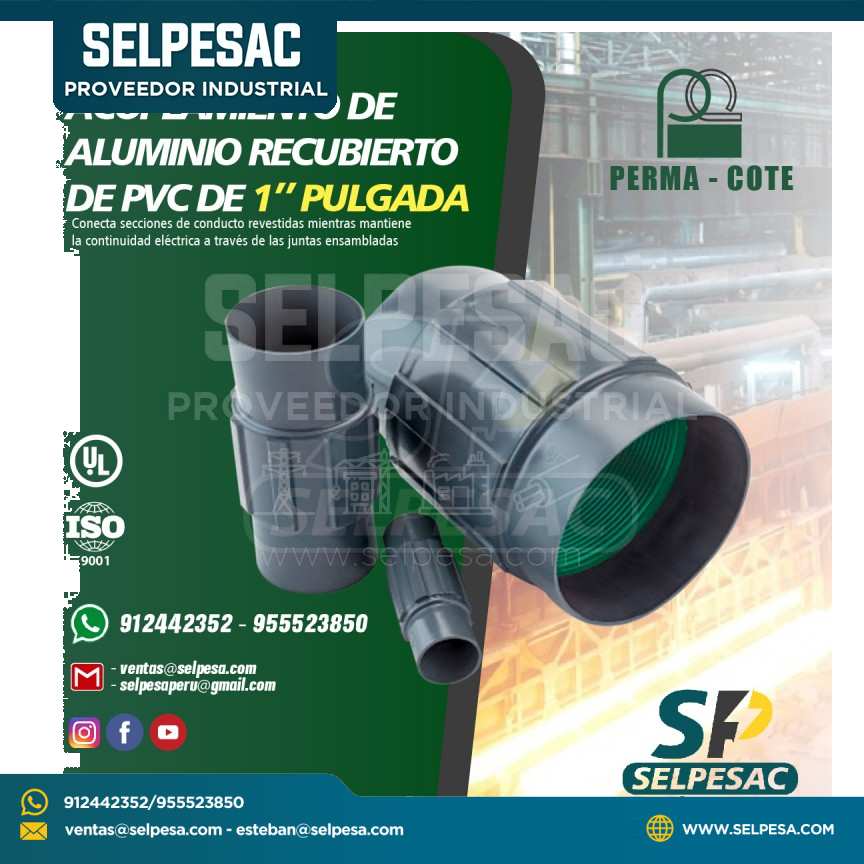 ACOPLAMIENTO DE ALUMINIO RECUBIERTO CON PVC DE 1´´ PULGADA