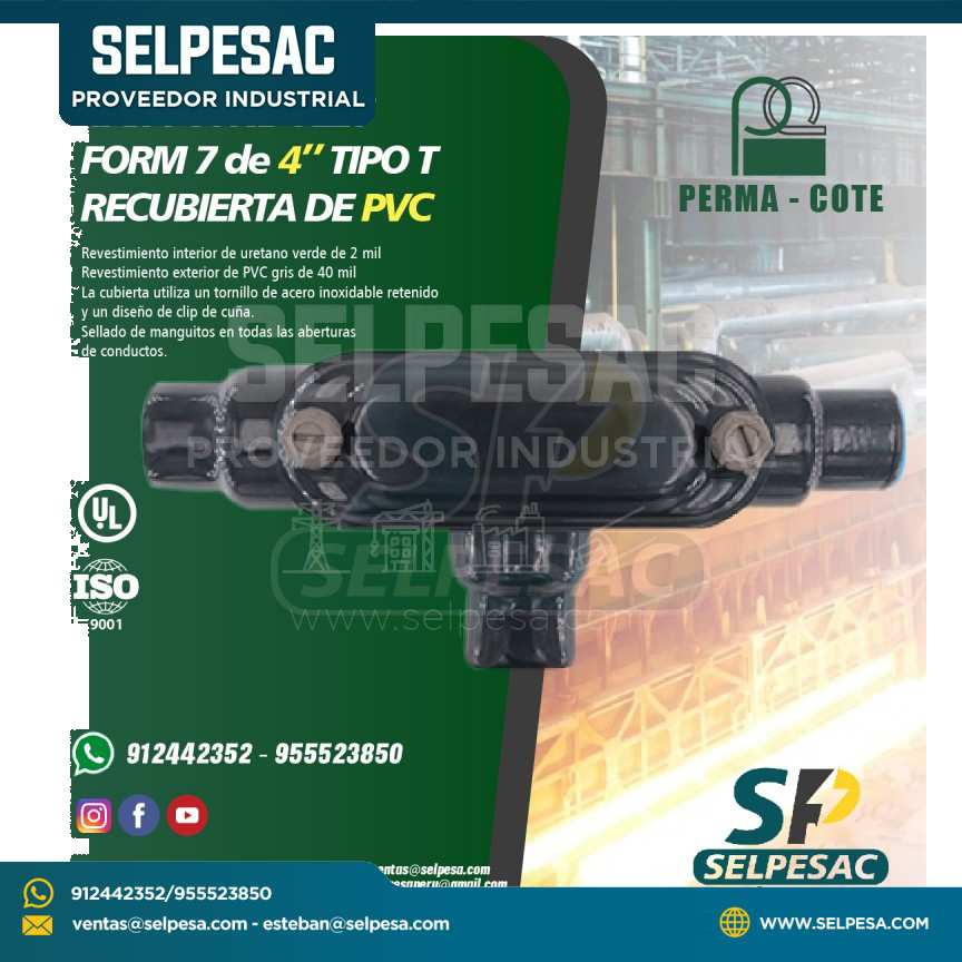 CAJA CONDULET FORM 7 - TIPO T 4´´ REVESTIDO DE PVC - UL PERMACOTE