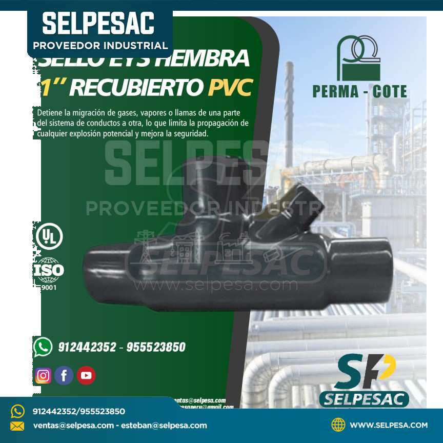 SELLO EYS HEMBRA 1´´ RECUBIERTO DE PVC - UL- PERMACOTE