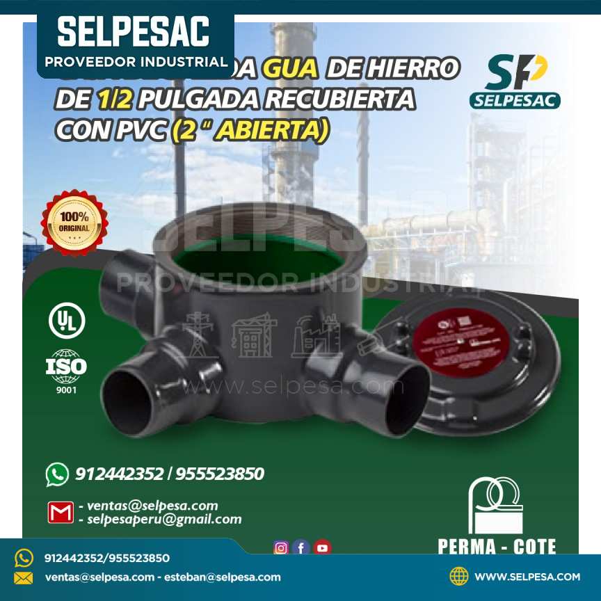 CAJA DE SALIDA GUA 1/2´´ DE HIERRO RECUBIERTO DE PVC- UL PERMACOTE