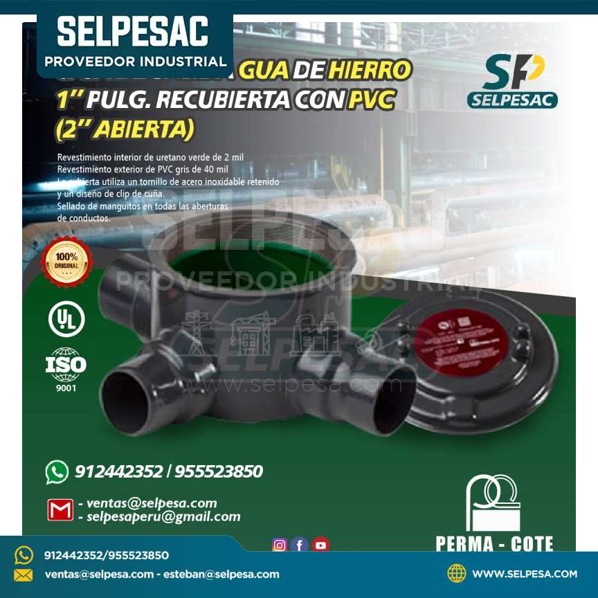 CAJA DE SALIDA GUA 3/4´´ DE HIERRO RECUBIERTO CON PVC - UL PERMACOTE