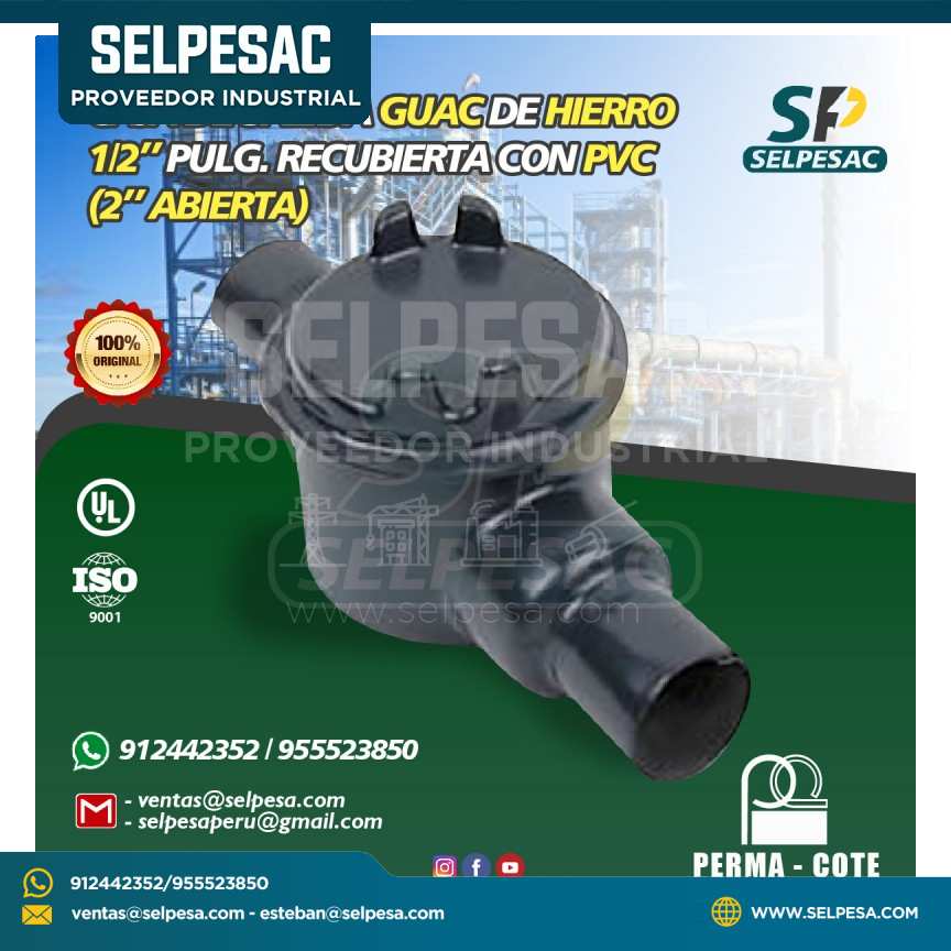 CAJA DE SALIDA GUAC 1/2´´ DE HIERRO RECUBIERTO DE PVC- UL PERMACOTE