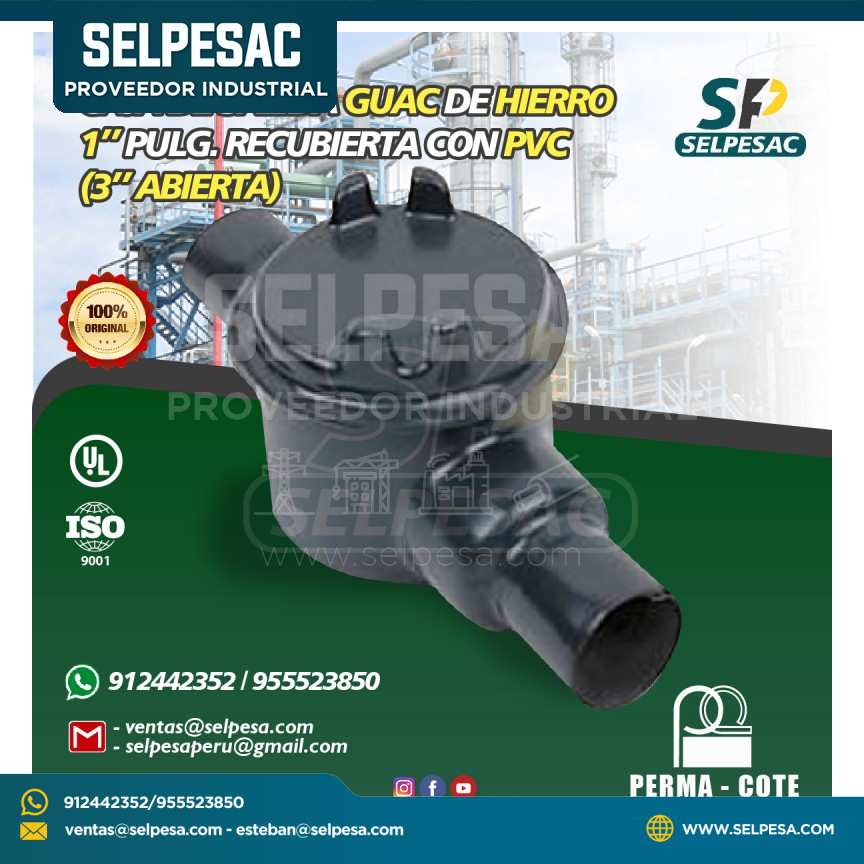 CAJA DE SALIDA GUAC 1´´ DE HIERRO RECUBIERTO DE PVC- UL PERMACOTE