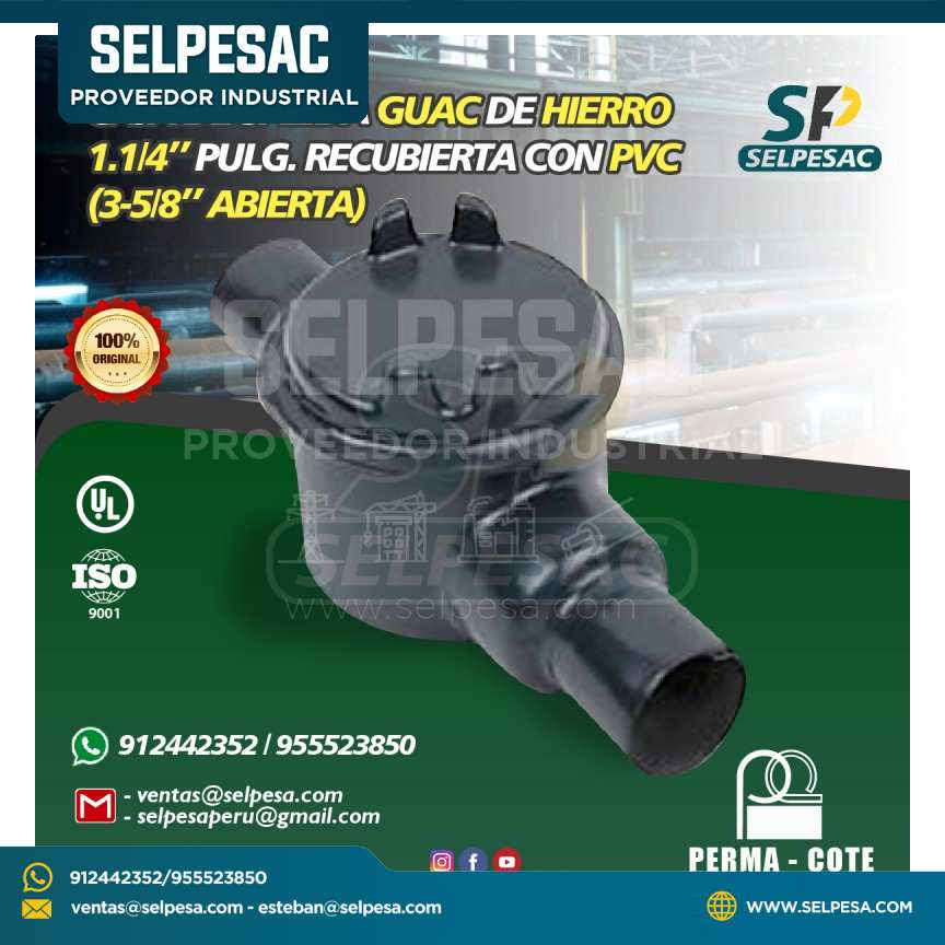 CAJA DE SALIDA GUAC 1. 1/4´´ DE HIERRO RECUBIERTO DE PVC- UL PERMACOTE