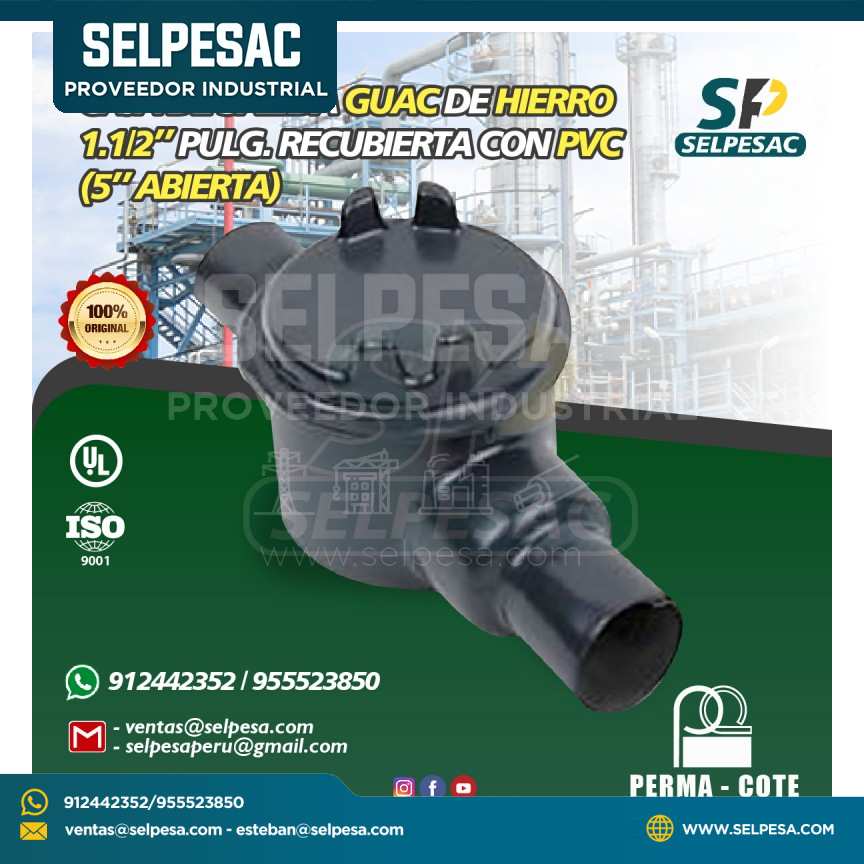 CAJA DE SALIDA GUAC 1. 1/2´´ DE HIERRO RECUBIERTO DE PVC- UL PERMACOTE