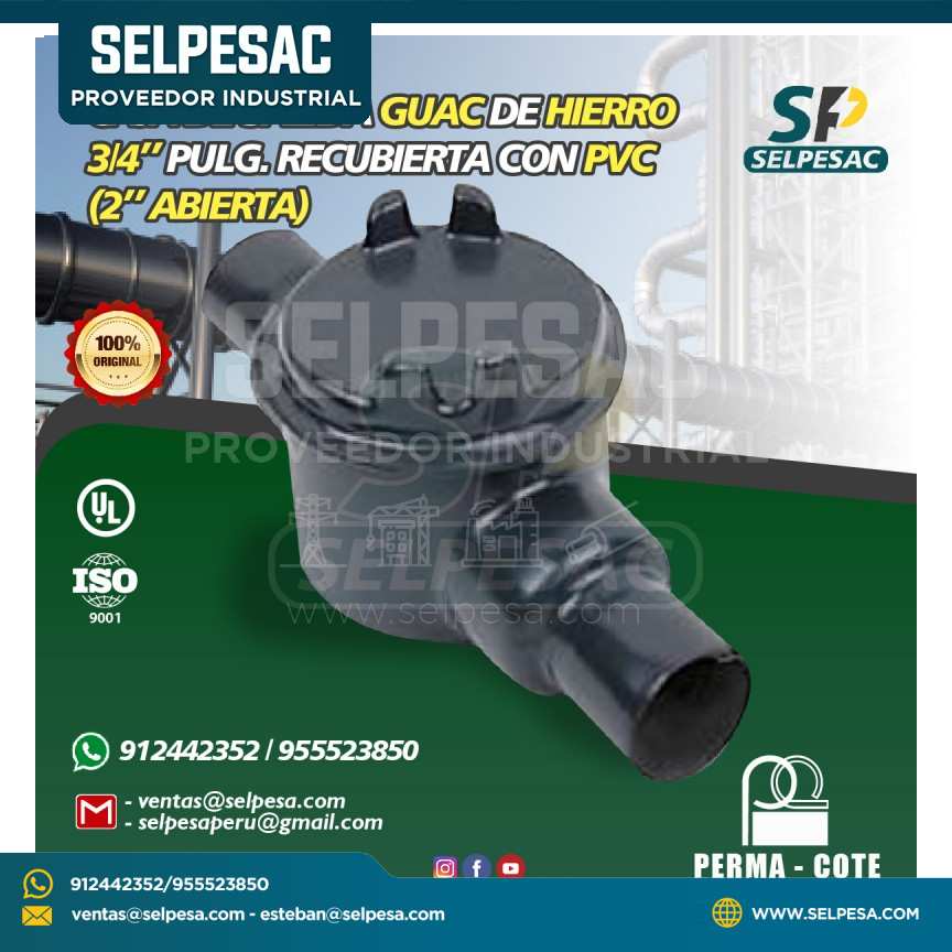 CAJA DE SALIDA GUAC 3/4´´ DE HIERRO RECUBIERTO DE PVC- UL PERMACOTE