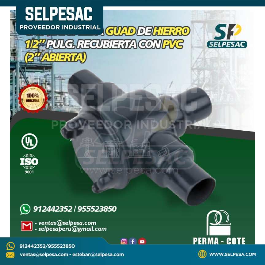CAJA DE SALIDA GUAD 1/2´´ DE HIERRO RECUBIERTO DE PVC- UL PERMACOTE