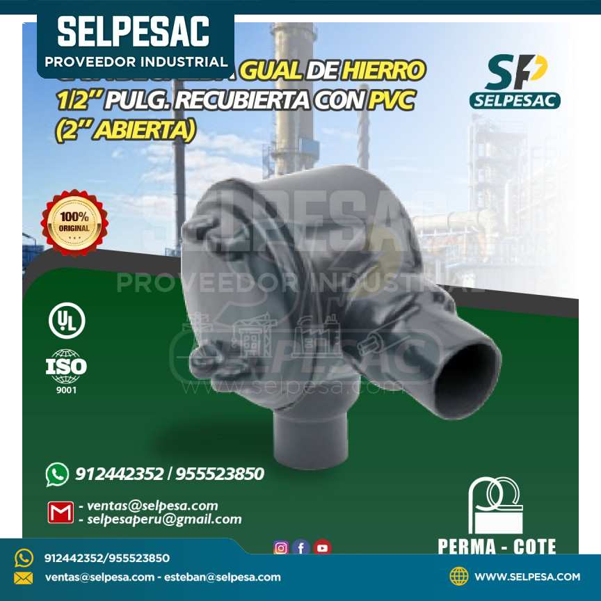 CAJA DE SALIDA GUAL 1/2´´ DE HIERRO RECUBIERTO DE PVC- UL PERMACOTE