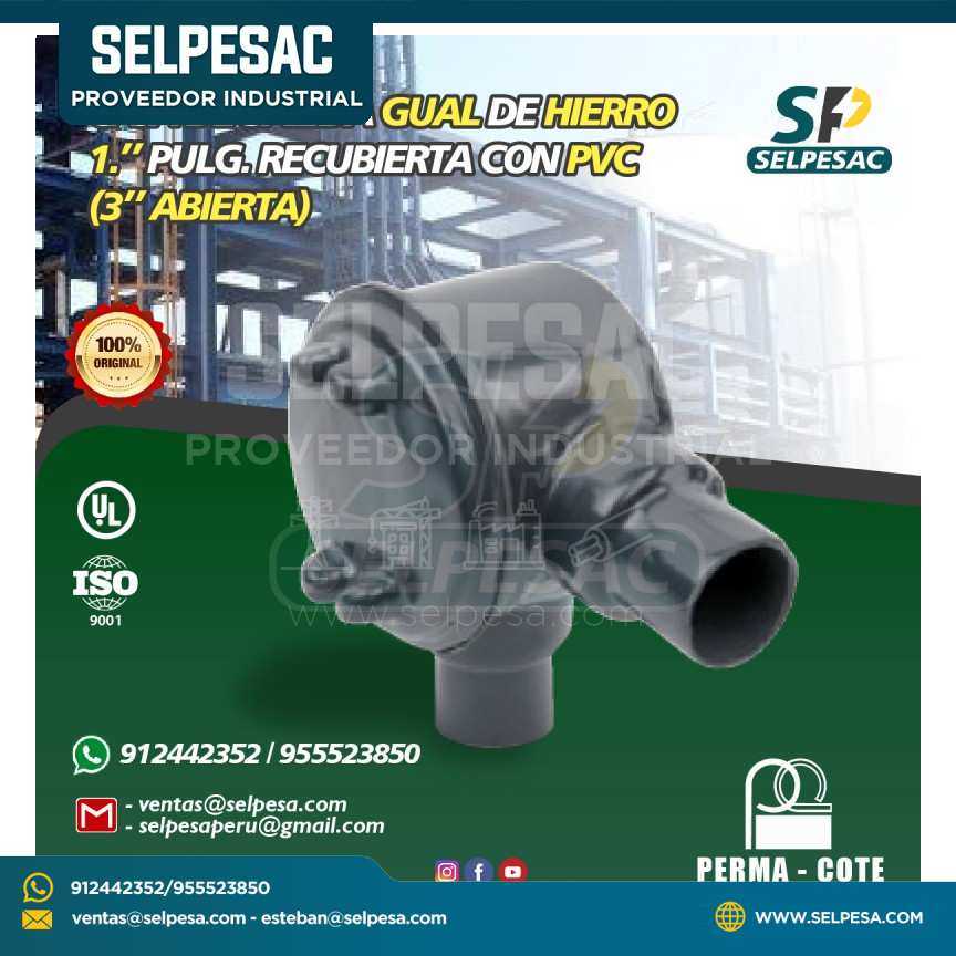 CAJA DE SALIDA GUAL 1´´ DE HIERRO RECUBIERTO DE PVC- UL PERMACOTE