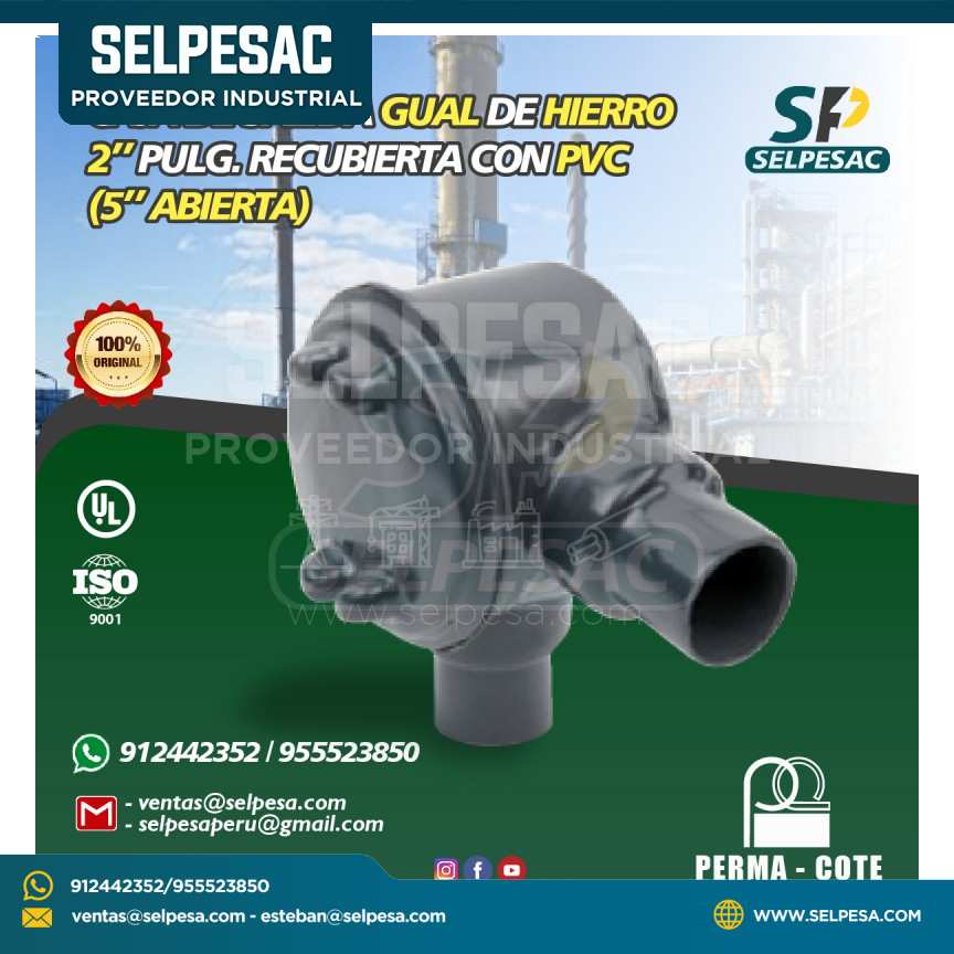 CAJA DE SALIDA GUAL 2´´ DE HIERRO RECUBIERTO DE PVC- UL PERMACOTE
