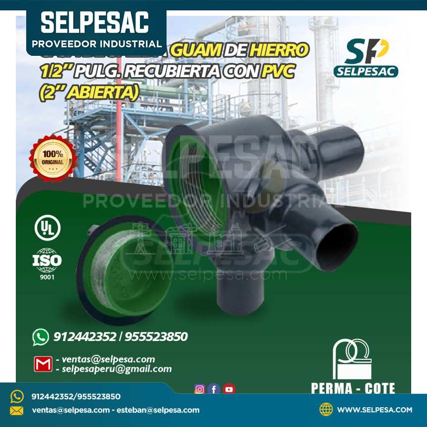 CAJA DE SALIDA GUAM 1/2´´ DE HIERRO RECUBIERTO DE PVC UL- PERMACOTE