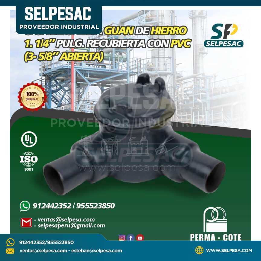 CAJA DE SALIDA GUAN 1. 1/4´´ DE HIERRO RECUBIERTO DE PVC- UL PERMACOTE