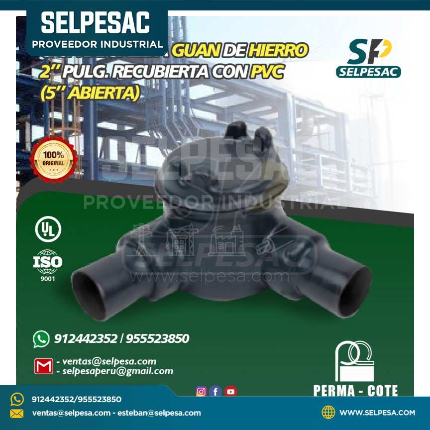 CAJA DE SALIDA GUAN 2´´ DE HIERRO RECUBIERTO DE PVC- UL PERMACOTE