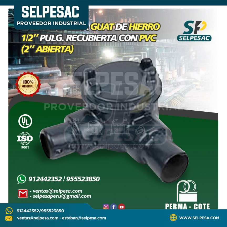 CAJA DE SALIDA GUAT 1/2´´ DE HIERRO RECUBIERTO DE PVC- UL PERMACOTE