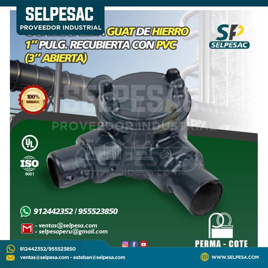 CAJA DE SALIDA GUAT 1´´ DE HIERRO RECUBIERTO DE PVC - UL PERMACOTE