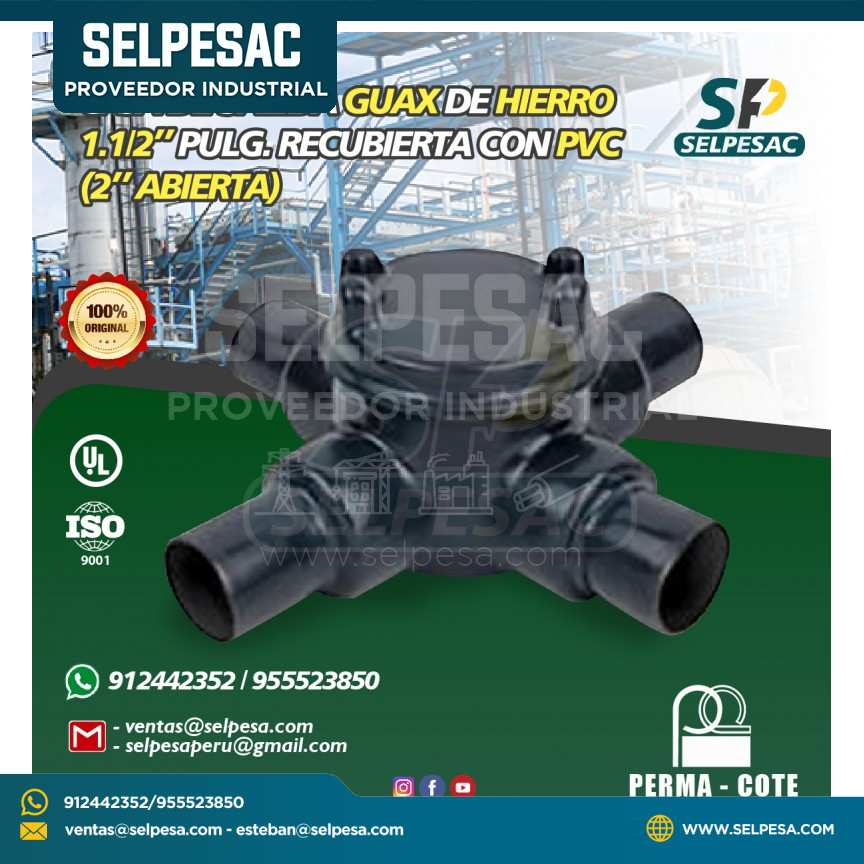 CAJA DE SALIDA GUAX 1. 1/2´´ DE HIERRO RECUBIERTO DE PVC- UL PERMACOTE
