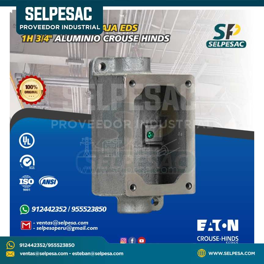 EATON CROUSE HINDS CAJA DE PASE 1 CAJA EDS 1H 3/4´´ ALUMINIO - UL