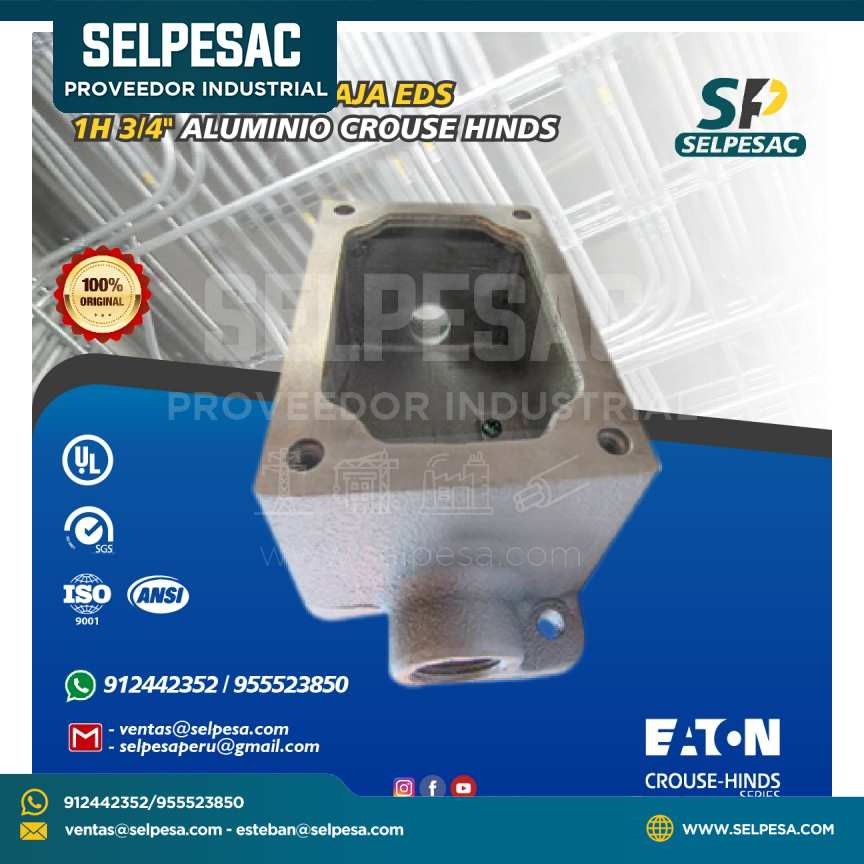 EATON CROUSE HINDS CAJA DE PASE 2 CAJA EDS 1H 3/4´´ ALUMINIO - UL