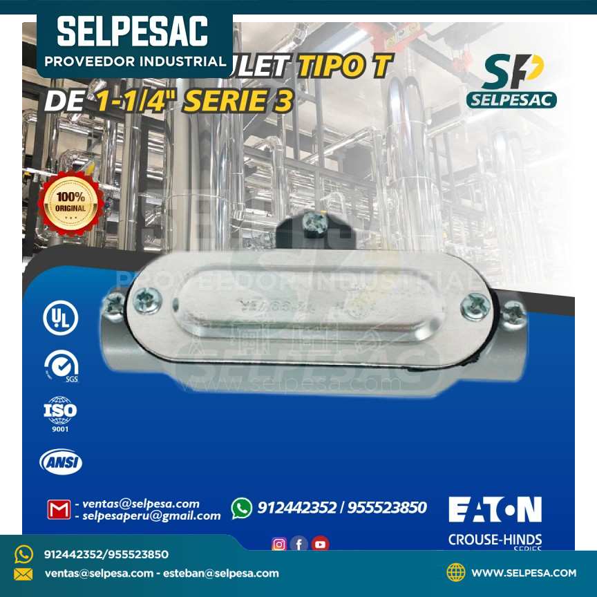 EATON CROUSE HINDS - CAJA CONDULET TIPO T DE 1. 1/4´´ SERIE 3 - UL