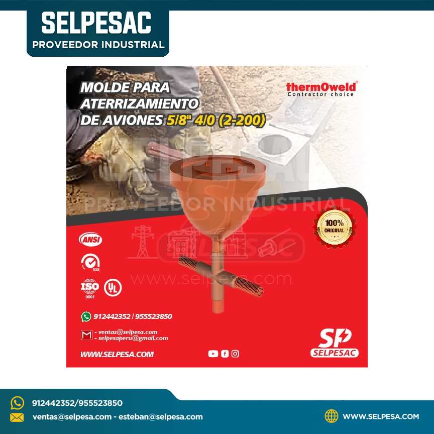 THERMOWELD MOLDE PARA ATERRIZAJE DE AVIONES 5/8´´ - 4/0´´ (2.200)