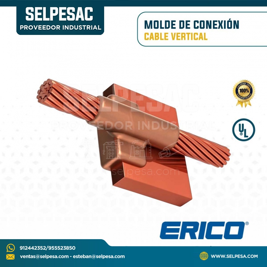 ERICO - MOLDE CONEXIÓN DE CABLE A CABLE CAL 4/0 A 4/0 VERTICAL